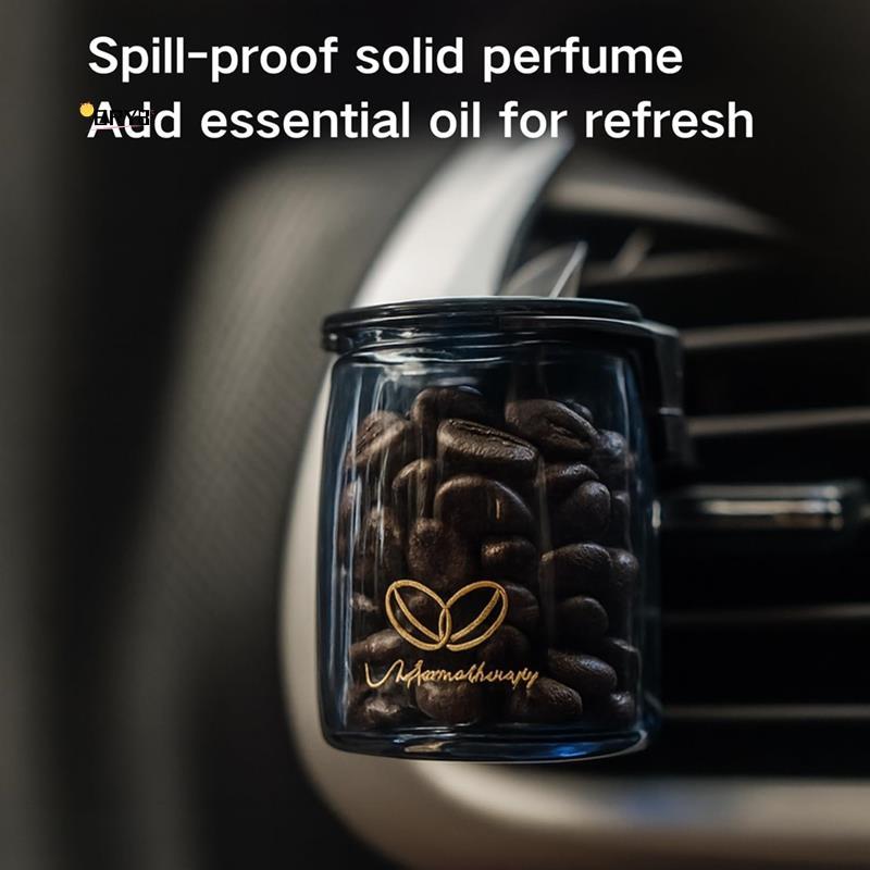 [Entrega Rápida BRY8] Conjunto Difusor De Aromaterapia-Ambientador Para Carro Em Grãos De Café (2 Garrafas) , Perfume De