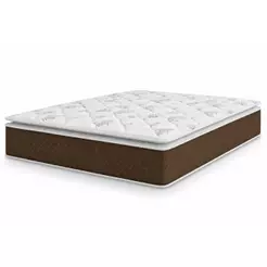 Colchão Casal Molas Ensacadas Pillow Top Martino 138x188x25cm Marrom/Branco Umaflex - Suporta até 12