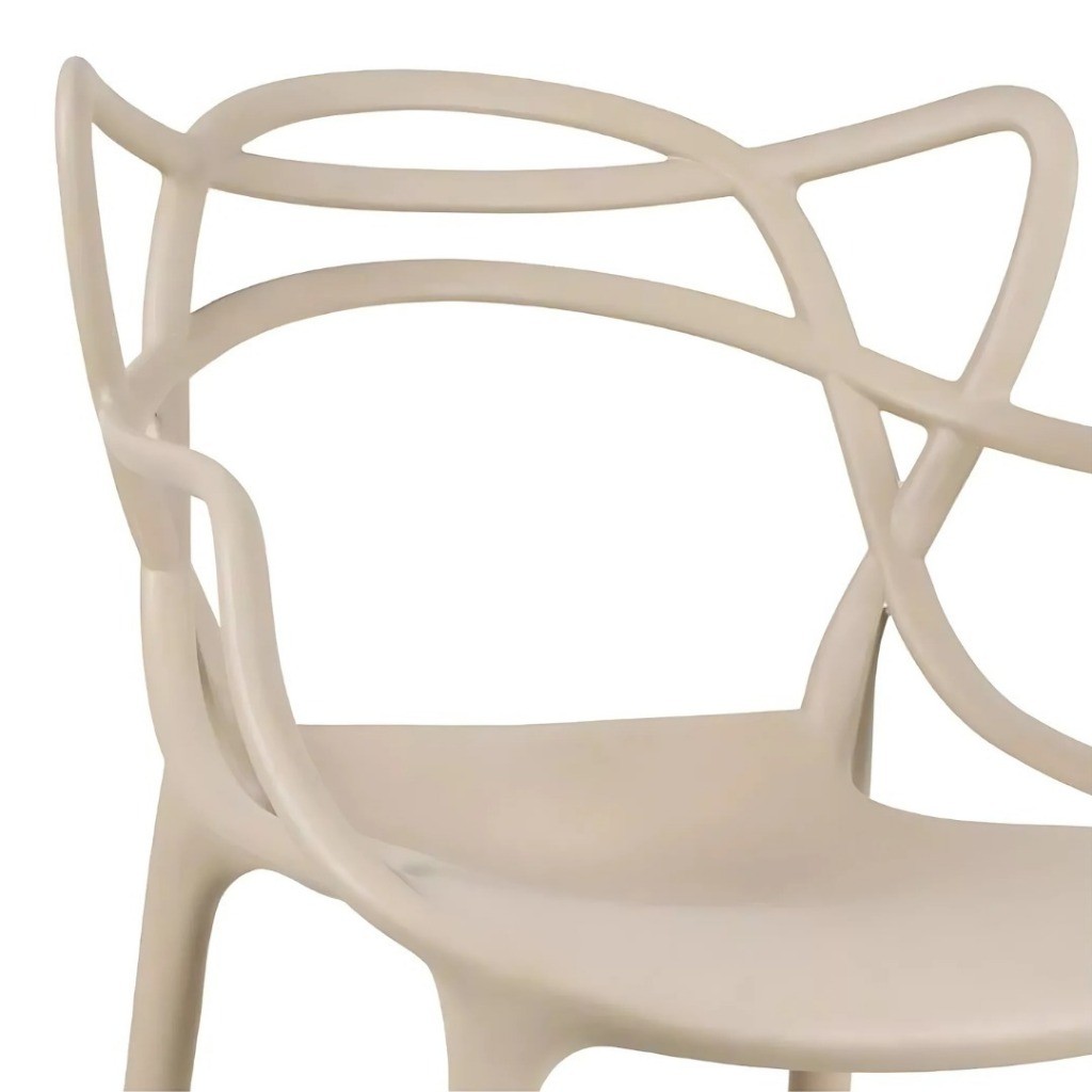 1 Cadeiras Allegra Nude Jardim Polipropileno Leve e Durável Kit — imagem 2 de 2