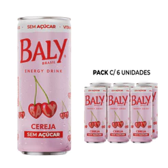 Energético Baly Cereja Sem Açúcar 250ml x 6 UN