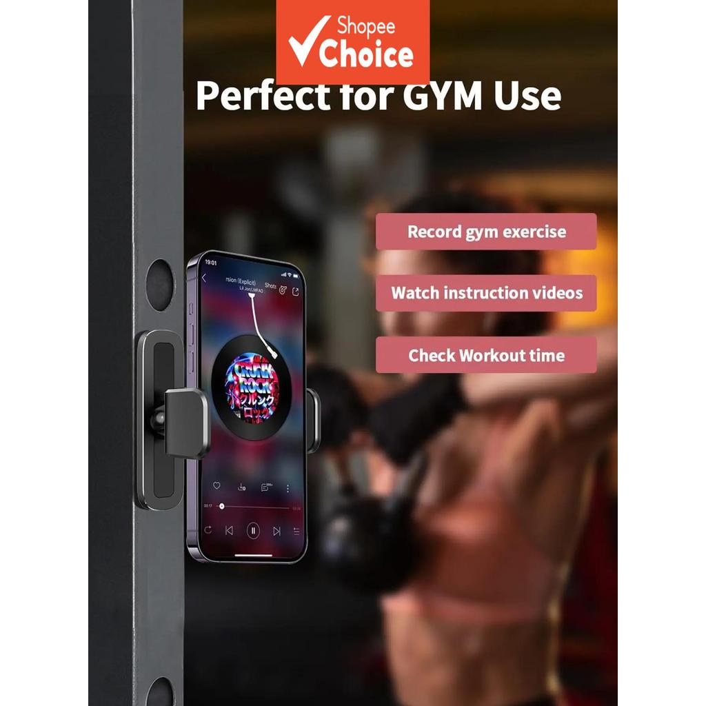 Suporte Universal Compacto para Celular com Ímã N52 para Treinos na Academia, Suporte Ajustável Mãos Livres 360° para