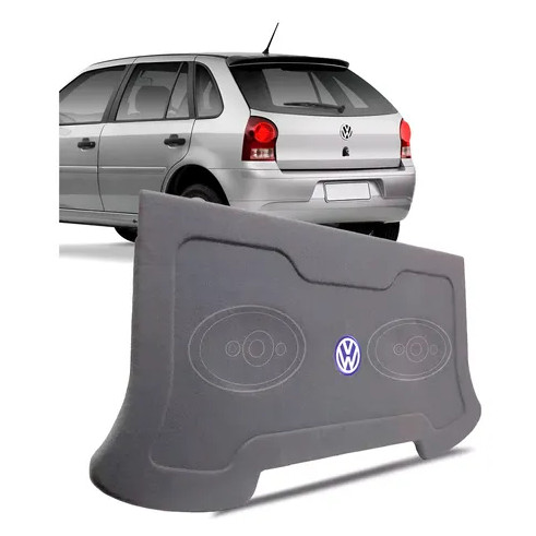 Tampão Porta Malas Tampa Traseira Gol G4 2006 - 2014 Carpetado Com Furo Falante 6x9 -ENVIO IMEDIATO — imagem 2 de 2