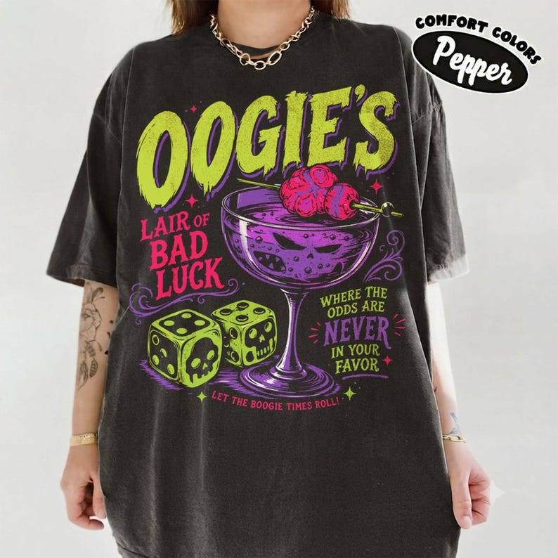 「BR.Moonlight」 Camiseta Oogie Boogie Bash 2026 Nightmare Before Christmas Festa Halloween confortável divertida estilosa