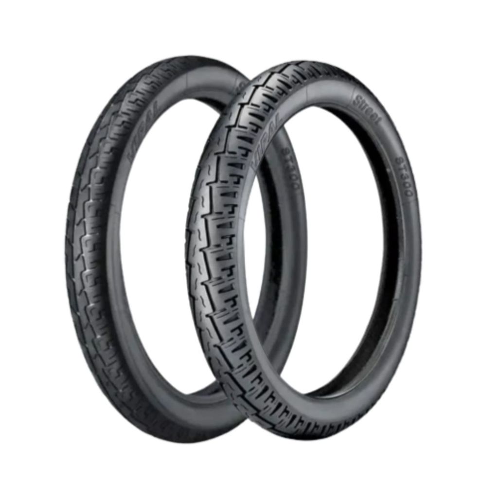 Kit Par Pneus Moto Vipal 90/90-18 Traseiro + 275-18 Dianteiro ST300 Titan, Fan Uso Com Câmara