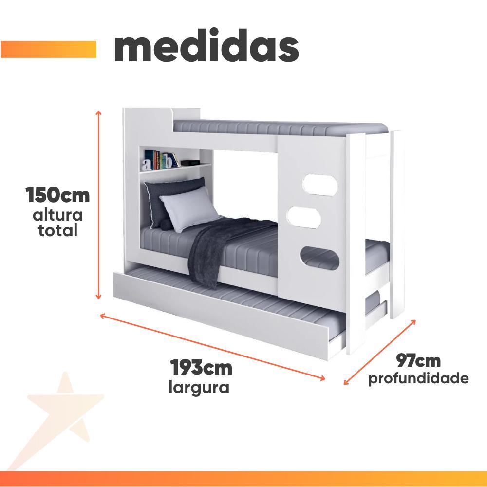 Treliche Floripa para Colchão 0,88m J&A Branco · foto 2