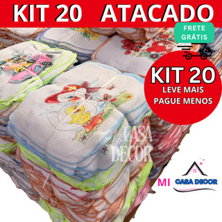 kit 20 unidades pano pia premium 100% algodão 30x38