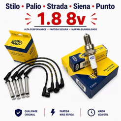 Cabos+Velas Stilo Palio Strada Siena Punto 1.8 8v