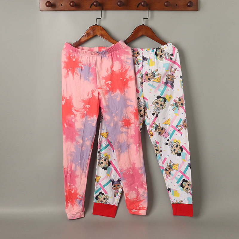 Comércio exterior meninos meninas crianças roupas do bebê primavera outono calças casa calças pijama variedade 90-150cm