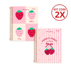 Kit 2 Cadernos 20 Matérias Universitário My Berry 320 Folhas - CADERSIL