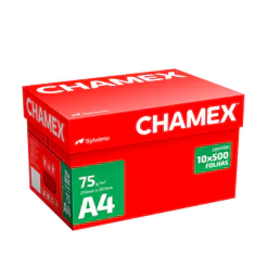 Papel sulfite A4 75g 210x297 caixa com 10 resmas 5000 folhas Chamex
