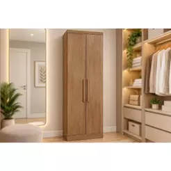 Modulado de Quarto Guarda Roupa c/ 2 Portas e 3 Gavetas Rizon/Linea Freijo Cumaru - Novo Horizonte