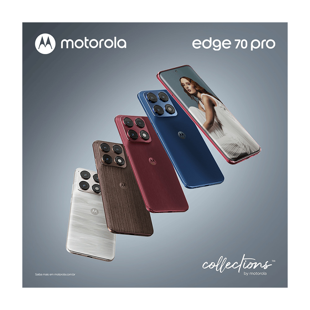 Kit Smartphone Motorola Edge 70 Pro 5G 256GB + Moto Buds 2 Plus — imagem 2 de 2