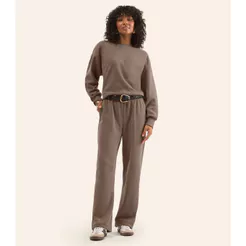 Conjunto Blusão Com Calça Feminino Rovitex Marrom