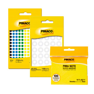 Kit Reforço de fichário + Bloco adesivo + Etiqueta TP cores Pimaco em Oferta na Shopee