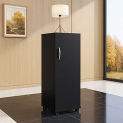 Sapateira Organizador ClickForte Branco, Armário Multiuso com 1 Porta e 3 Prateleiras Multifuncional