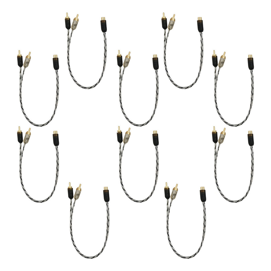 KIT 10 CABOS Y RCA INJETADO 2 MACHOS TARAMPS PARA SOM AUTOMOTIVO em Oferta na Shopee