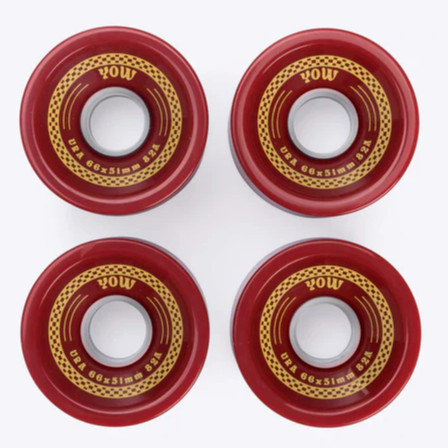 YOW Roda SURF De Skate 66 * 51MM Vermelho 82A YWLLOW 80A Branco 78A 4 Pcs LONGBOARD DONWHILL CRUISER