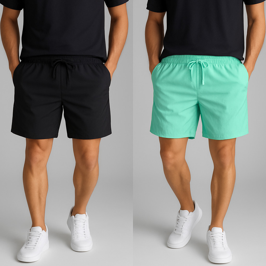 kit 2 bermuda masculina tactel com elastano short academia masculino