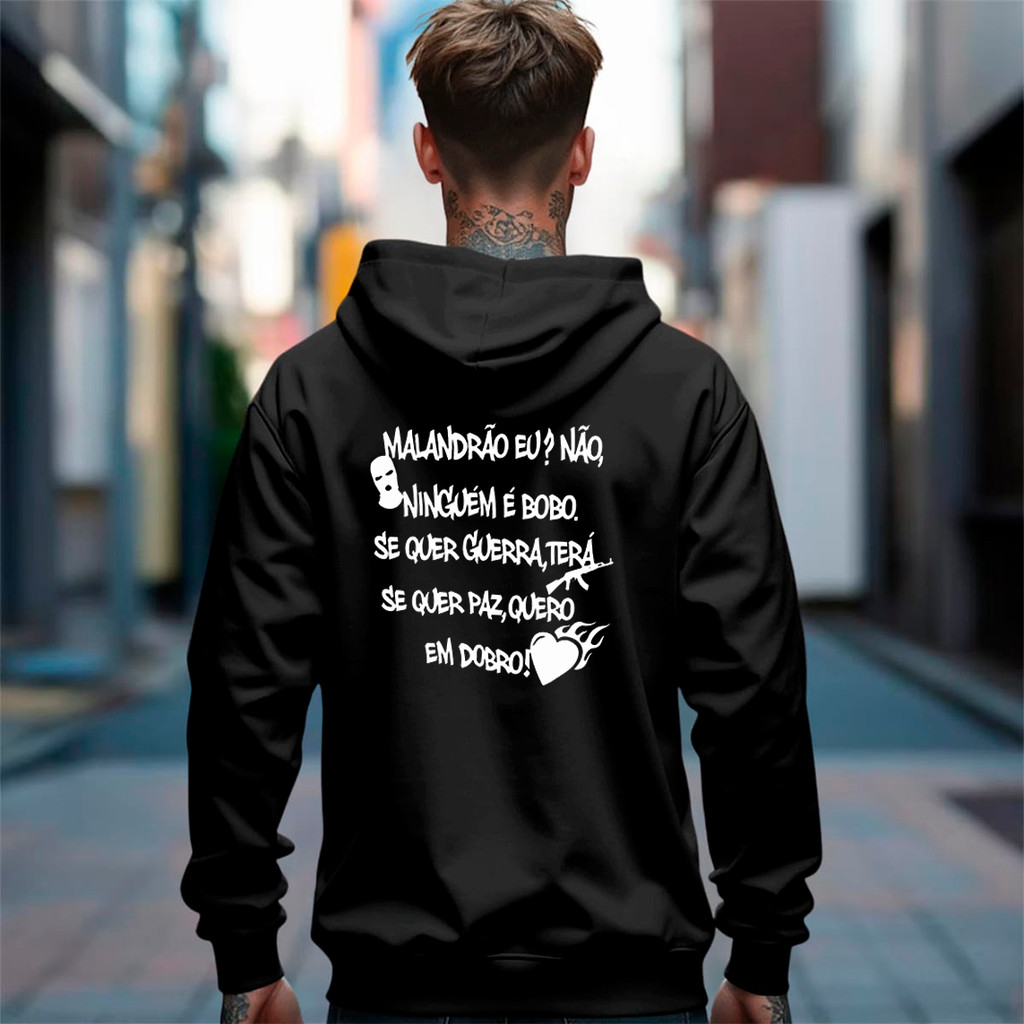 Blusa Moletom Malandro Eu Não Gangster