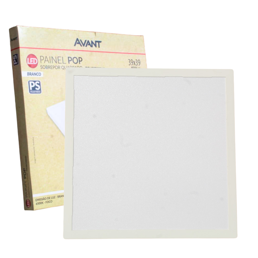 Luminária LED de Sobrepor Quadrada 30W Bivolt 6500K Branco Frio Alta Eficiência 1800lm em Oferta na Shopee