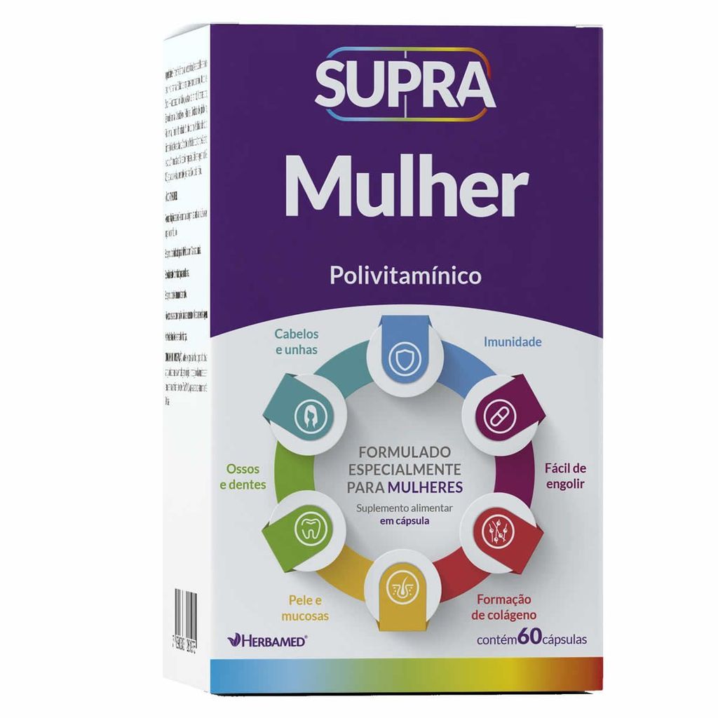 Supra Mulher Polivitamínico - 60 Cápsulas - Herbamed em Oferta na Shopee