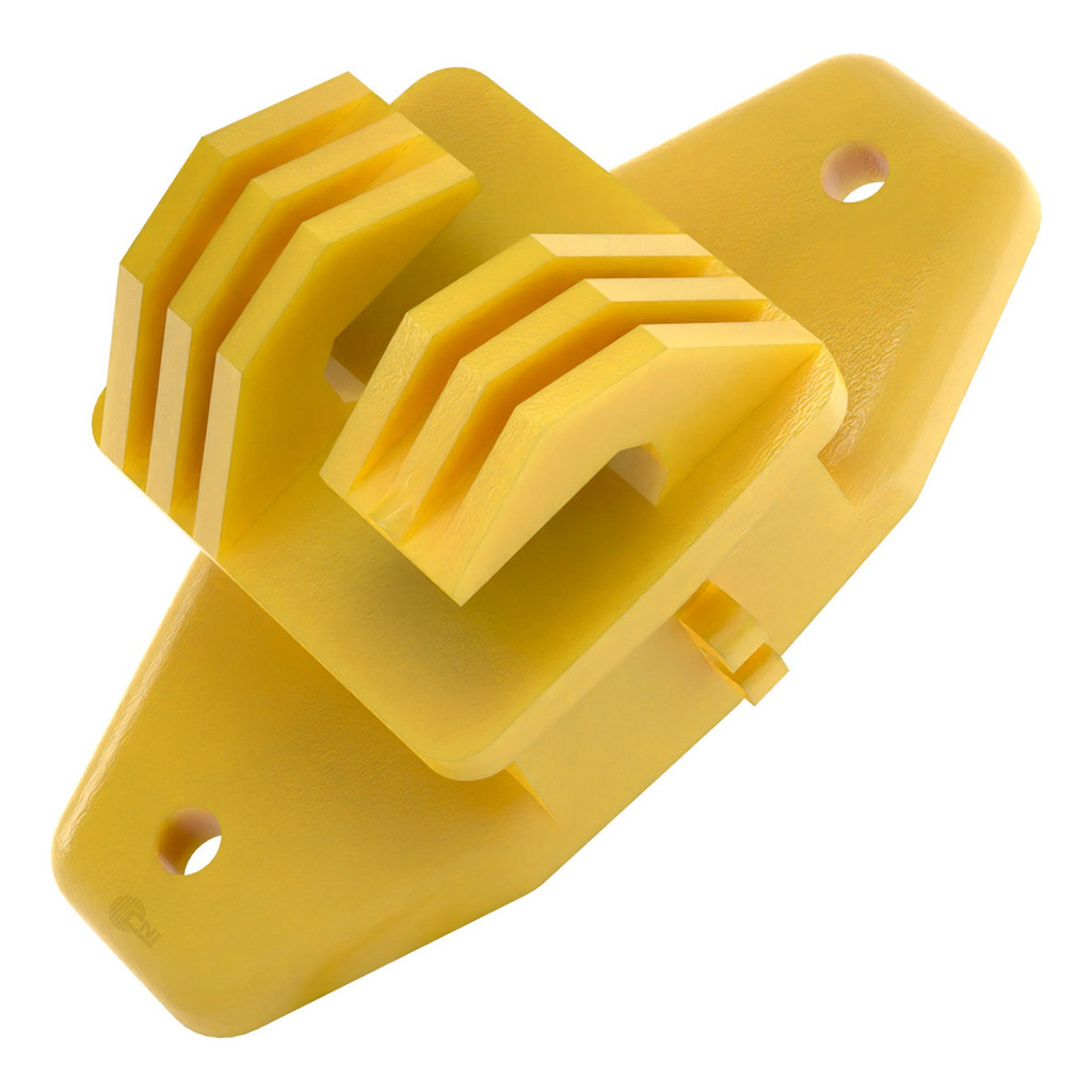 100un Isolador W Econômico 63mm Cerca Elétrica Anti-UV Fixação Rural Para Mourão Amarelo Uso Rural