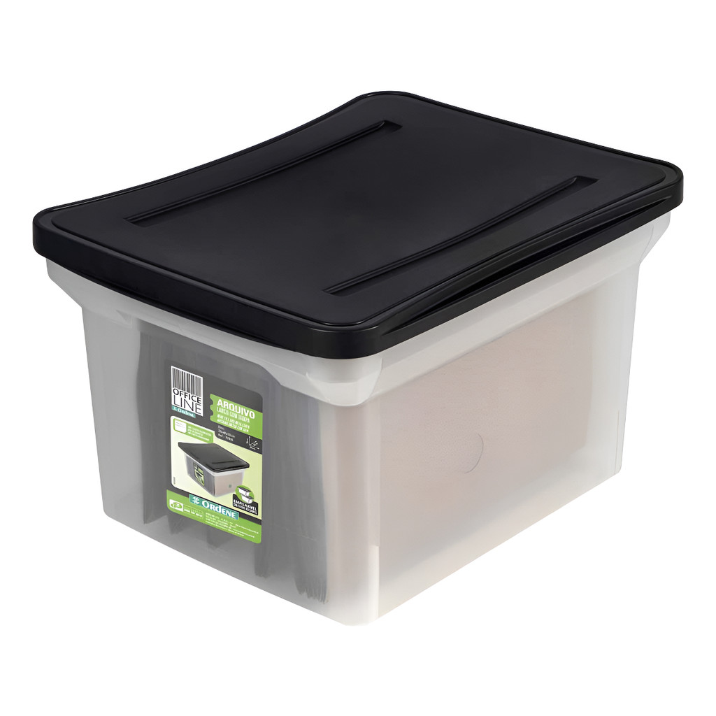 Caixa Organizadora Arquivo Largo Empilhável Com Tampa Ordene em Oferta na Shopee