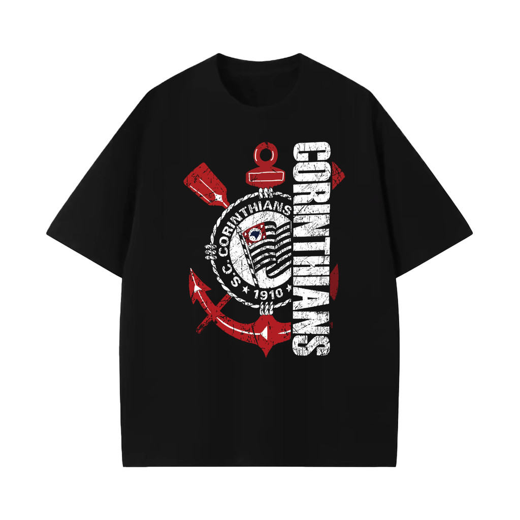 [Camiseta Premium em Algodão Puro]SISI Camiseta Camisa Baby Look Feminina 100% Algodão Preta do Time do Corinthians em Oferta na Shopee