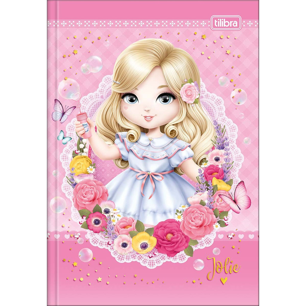 Caderno Brochura Cd 1/4 Pequeno Jolie 80f Tilibra Sortido