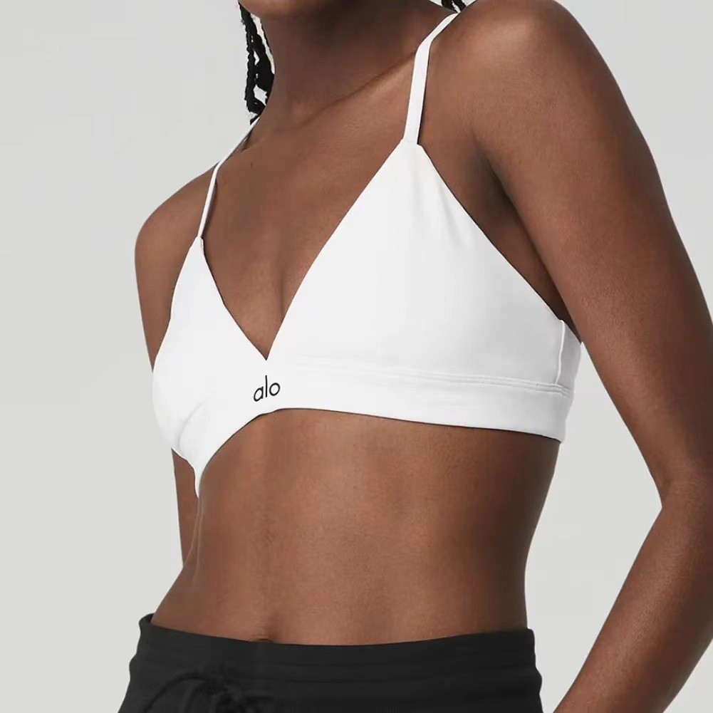Sutiã Esportivo Feminino Aloyoga Com Decote Em V E Alça Removível Para Ioga em Oferta na Shopee
