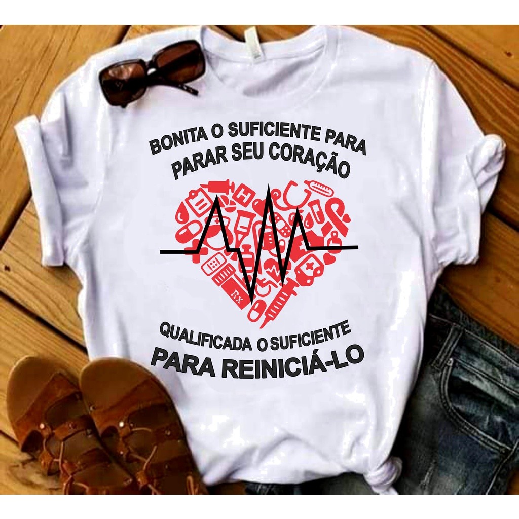 Camisa Tecnico de Enfermagem Enfermeira Enf 26 T-Shirt Camiseta  Blusa Feminina ou Masculina Unissex DR