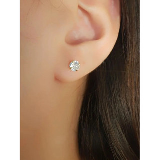 Brinco ponto de luz redondo 3mm prata 925 em Oferta na Shopee