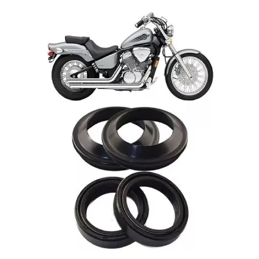 kit 4 Retentor Bengala + Guarda Pó Honda Shadow Vt 600 RTO