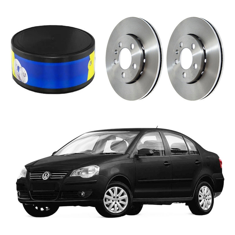 Disco Freio Dianteiro Hipper Polo Sedan 1.6 2008 A 2012 em Oferta na Shopee
