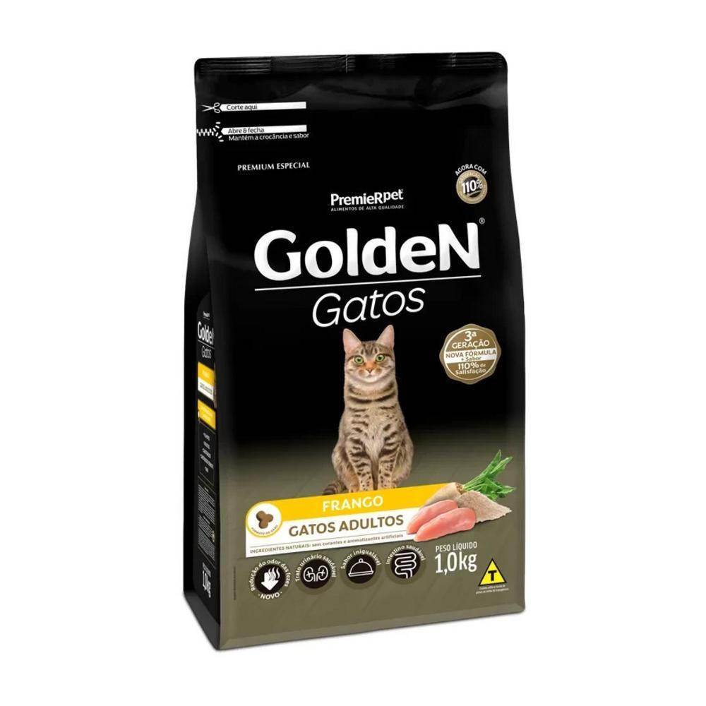 Ração para Gatos Adultos Sabor Frango Fórmula 1Kg Golden