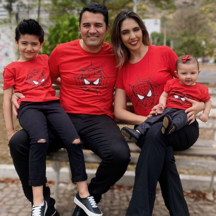 Camiseta Feminina ou Masculino Personalizado Adulto ou Infantil Homem Aranha. Trevix.
