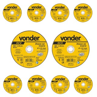 10 Disco De Corte 115mm X 1,0mm X 22,23mm DCV Vonder