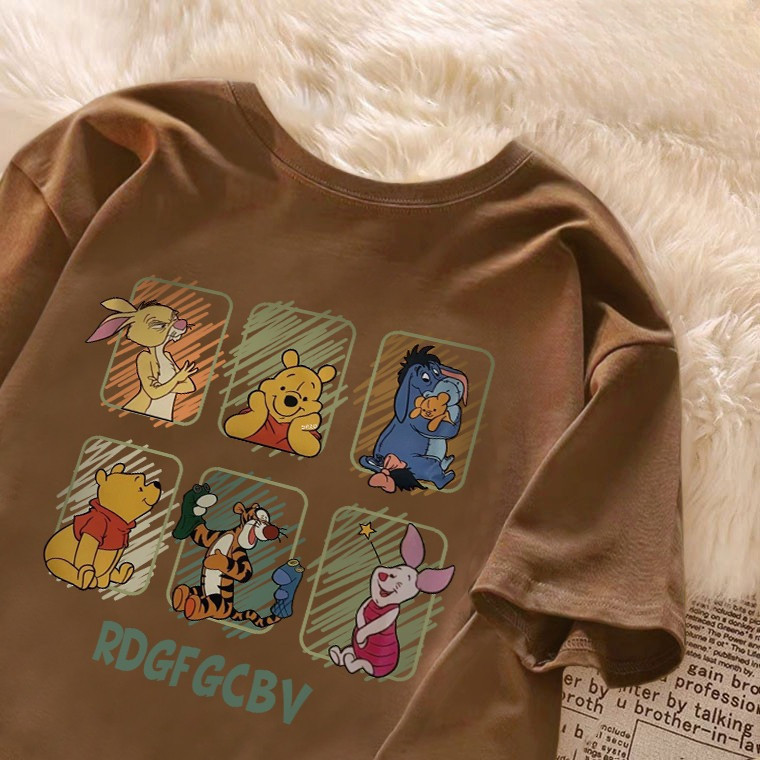 Camiseta Feminina Premium 100% Algodão Basica Masculina E Feminina(Unissex) Turma Do Ursinho Pooh em Oferta na Shopee