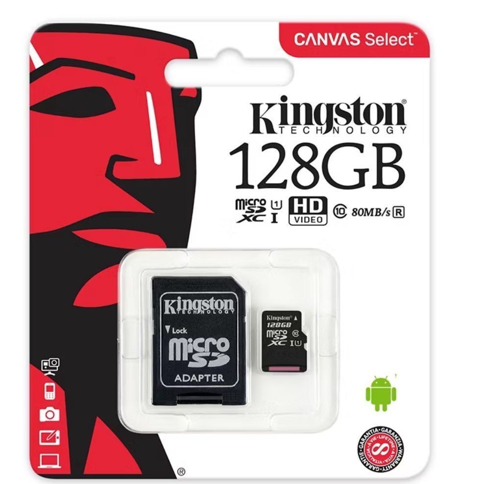 CARTÃO DE MEMÓRIA KINGSTON SD XC 128GB PARA CELULAR CÂMERAS DE SEGURANÇA DRONES NOTEBOOK GAMES em Oferta na Shopee