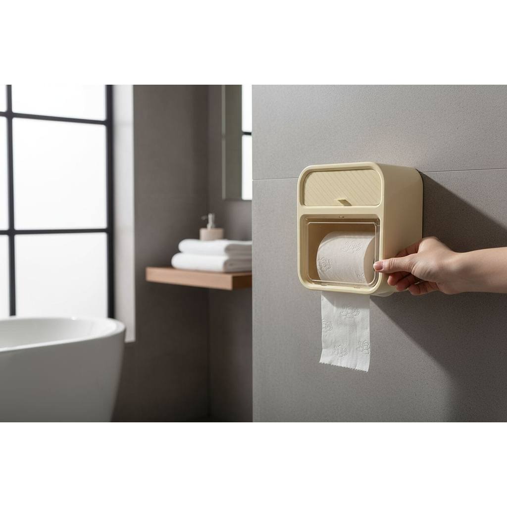 Caixa Porta Papel Higiênico Dispenser Organizador Banheiro Com Suporte Celular e Porta Detergente em Oferta na Shopee