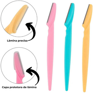 Kit 18/12/6/3 Lâmina Sobrancelha e Rosto Navalha Navalhete para Depilação Facial sobrancelhas buço e axila em Oferta na Shopee