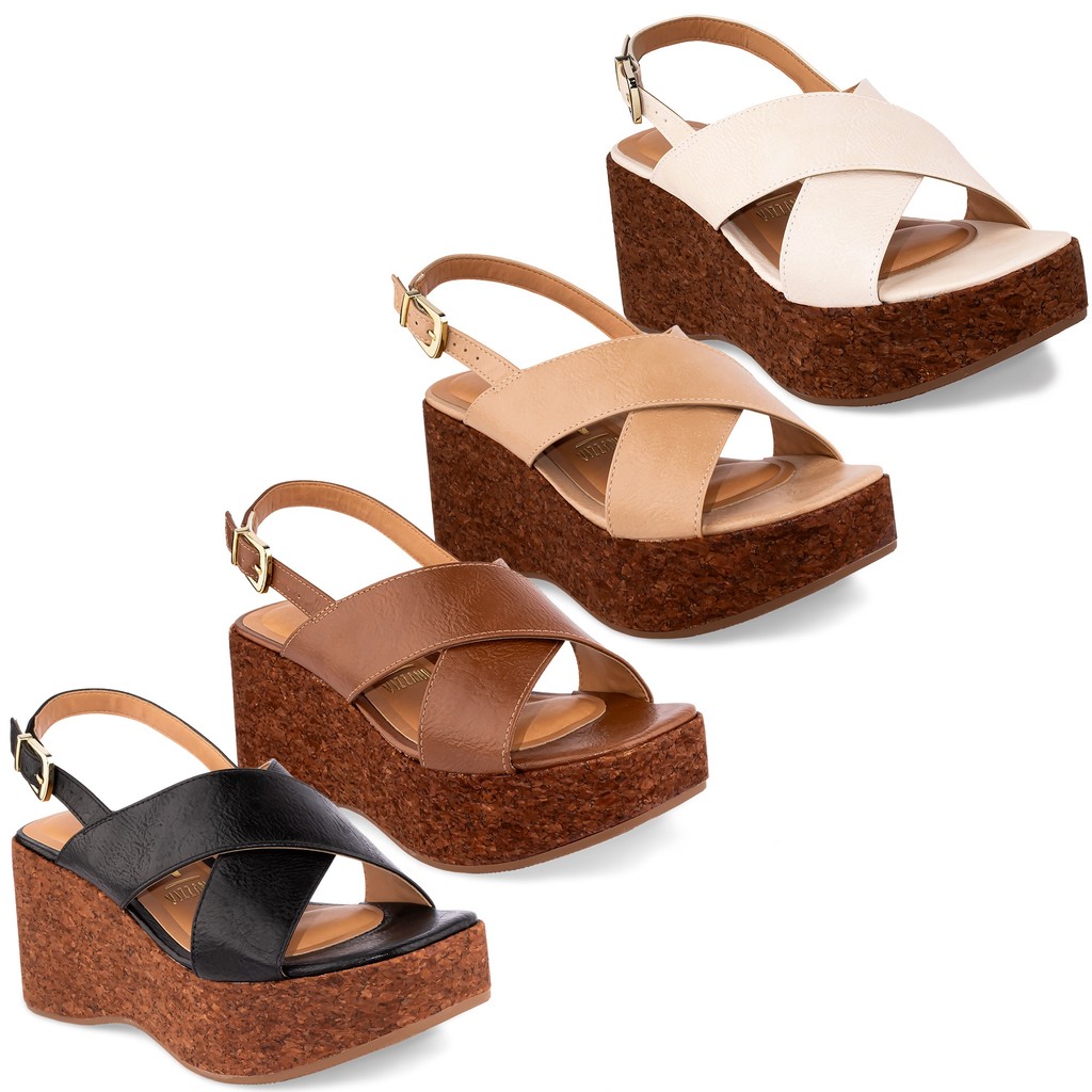 Tamanco Vizzano Sandália Anabela Plataforma Original 6559 em Oferta na Shopee