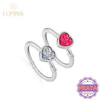 Anel Prata 925 Zircônias Coração Vermelho Com Aro Detalhado Feminino Delicado Para Namoro Casal e Compromisso Legítimo em Oferta na Shopee