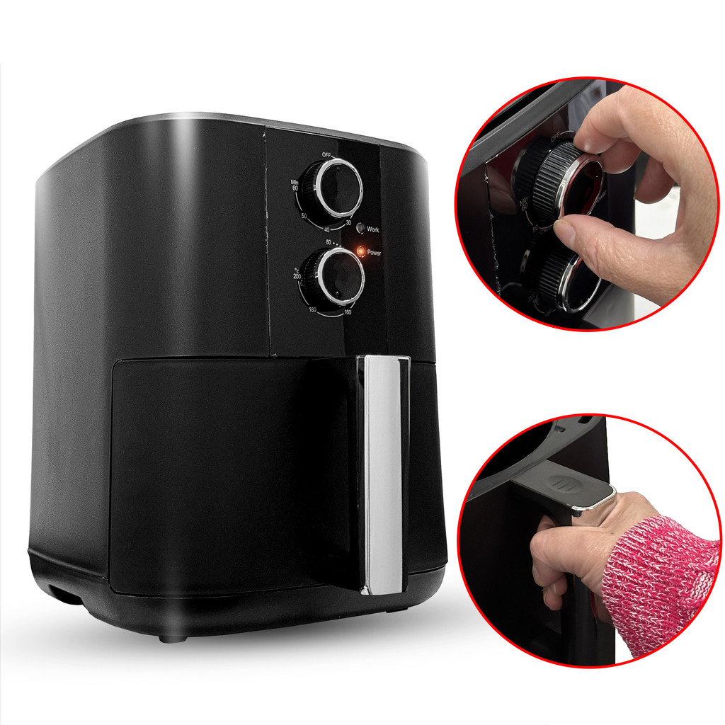 Air Fryer 3,7L  Fritadeira Grande Capacidade 1200w 110/220v Sem Óleo 1200w Antiaderente Ar Quente