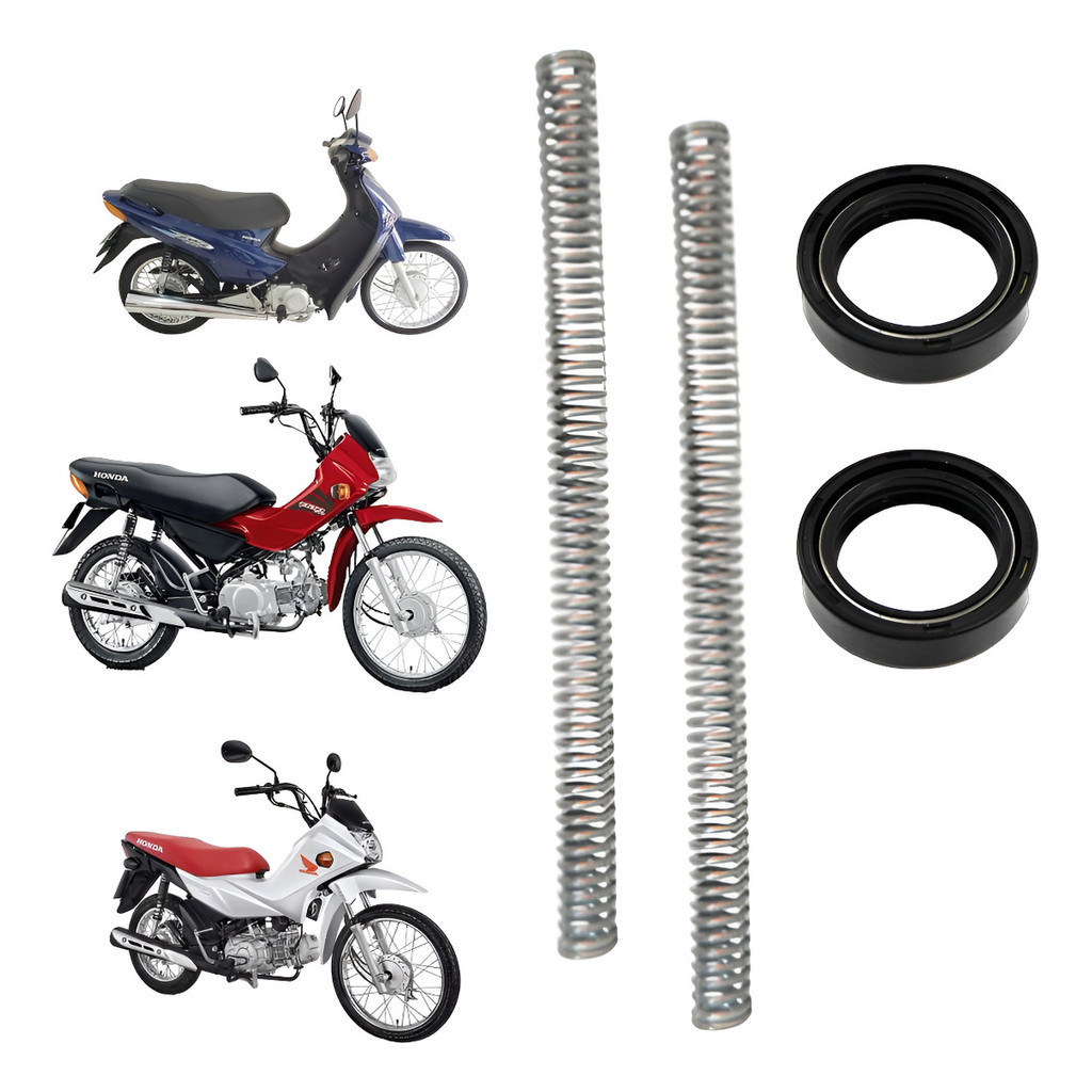 Kit Jogo Mola Garfo Bengala Com Retentor Biz Pop 100 110i - Par