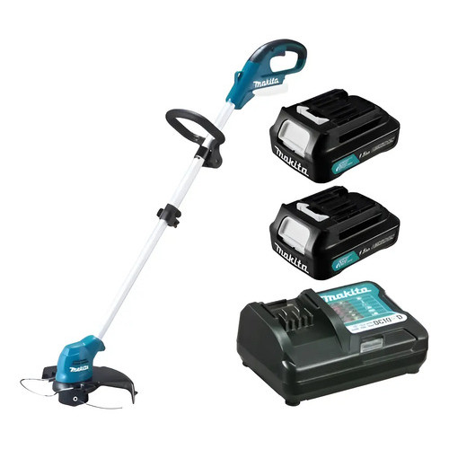 Roçadeira Elétrica Makita UR100DZX Aparador de Grama Sem Fio 2 Baterias Carregador Bivolt 127/220V Jardim Profissional