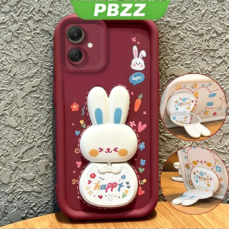 Capa samsung a06 a04 a04s a04e a05s a05 a07 A17 a16 5g capinha Suporte de coelho vermelho fofo feminina JTXCETZJ3