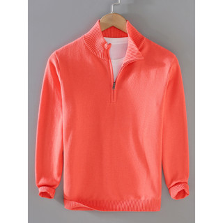Vermelho Benming ano gola meio zíper camisola masculina outono inverno Casual solto estilo preguiçoso pulôver camisola j