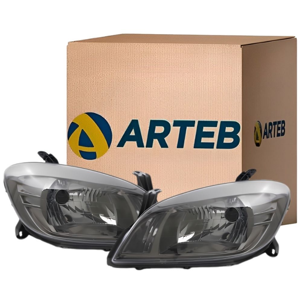 Par Farol Celta Prisma Dark Chrome 2007 2008 2009 2010 2011 2012 Original ARTEB