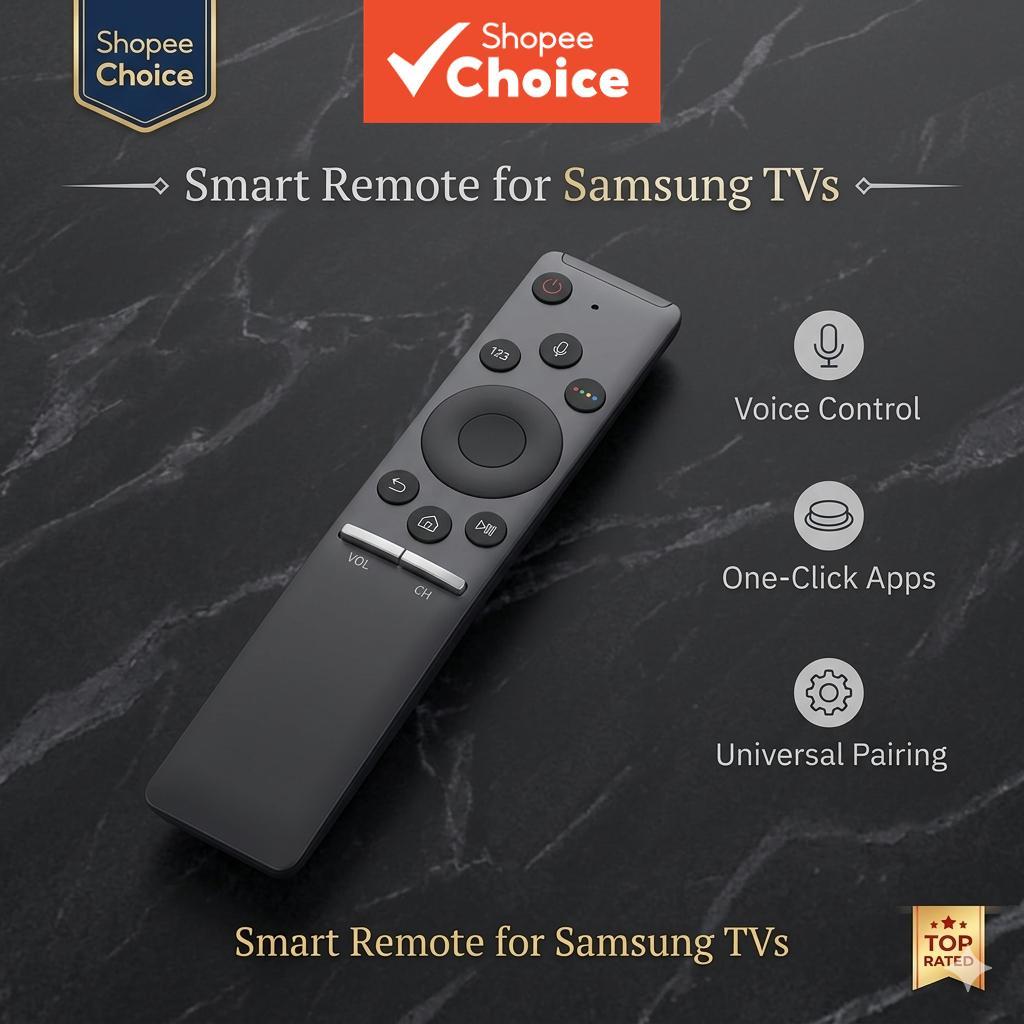 Controle Remoto Com Microfone Para Samsung 4K 8K Televisão Inteligente Cristal U